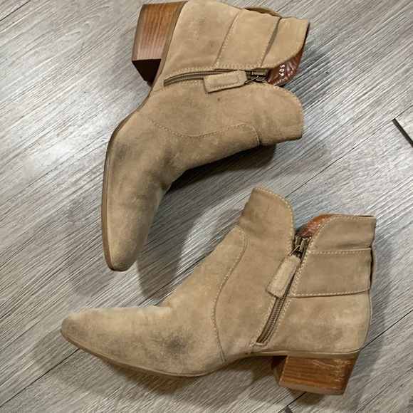 Aquatalia “Fiamma” Waterproof Taupe Suede Ankle Boots size 8 Made in Italy - Picture 8 of 12